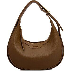 Leather Crescent Shoulder Bag for Women Crossbody Purse Elegant Satchel Chic